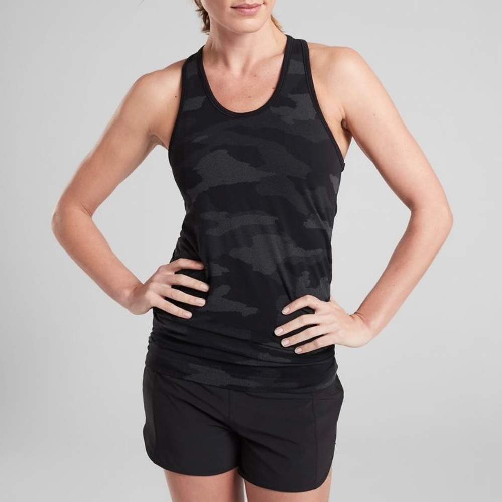 Athleta Speedlight Tank, Black Camo‎